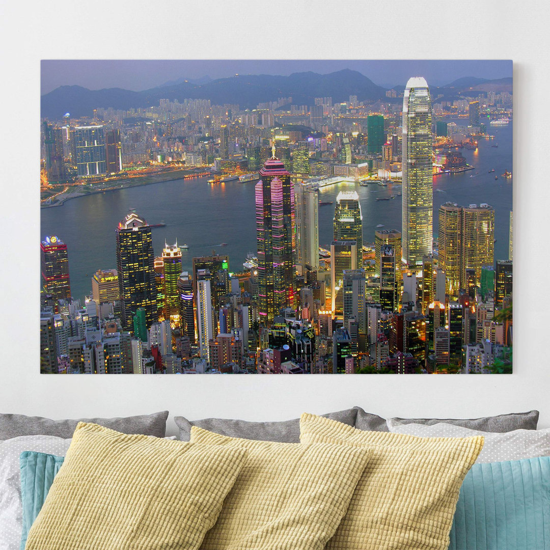 Leinwandbild Hongkong Skyline