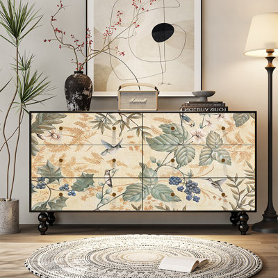 French-style simple six-drawer entrance cabinet