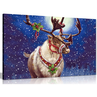 Christmas Reindeer - Wrapped Canvas Print