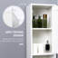 Armoire à miroir pour salle de bain - grande, blanche, tablettes réglables et tablettes de rangement