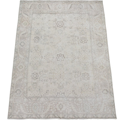 Tapis en laine tabriz 6 pi 6 po x 9 pi en laine noué la à la main one-of-kind Harlon