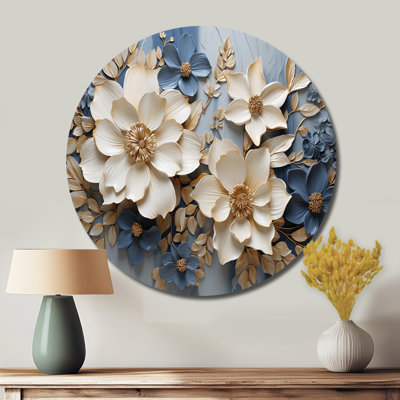 Askerby - Floral Round Metal Art