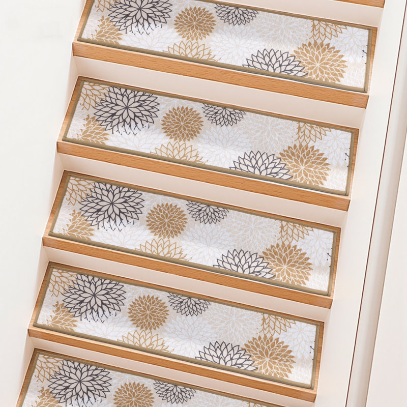 Tapis d'escalier intérieur antidérapant, Brun