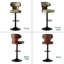 Ensemble de tabourets de bar réglables et pivotants avec dossier et repose-pieds, pour divers besoins de sièges d'intérieur-1439539004