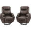 Fauteuil inclinable électrique en cuir Pu avec massage pour personnes âgées (ensemble de 2)-1764081336