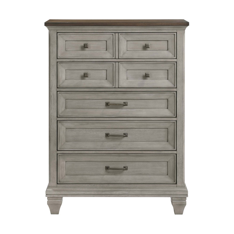 Commode à cinq tiroirs avec queue d'aronde et glissières à roulement à billes pour un fonctionnement en douceur, parfait pour le rangement dans la chambre à coucher