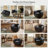 Modern Genuine Italian Leather Swivel Barrel Accent Chair with Wood Base, Fully Assembled-1250259814