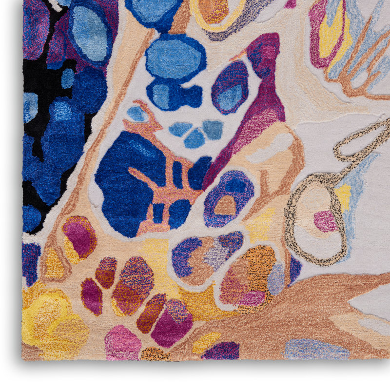 Alvar Abstract Multicolor Area Rug, Rectangle 3'9" x 5'9"