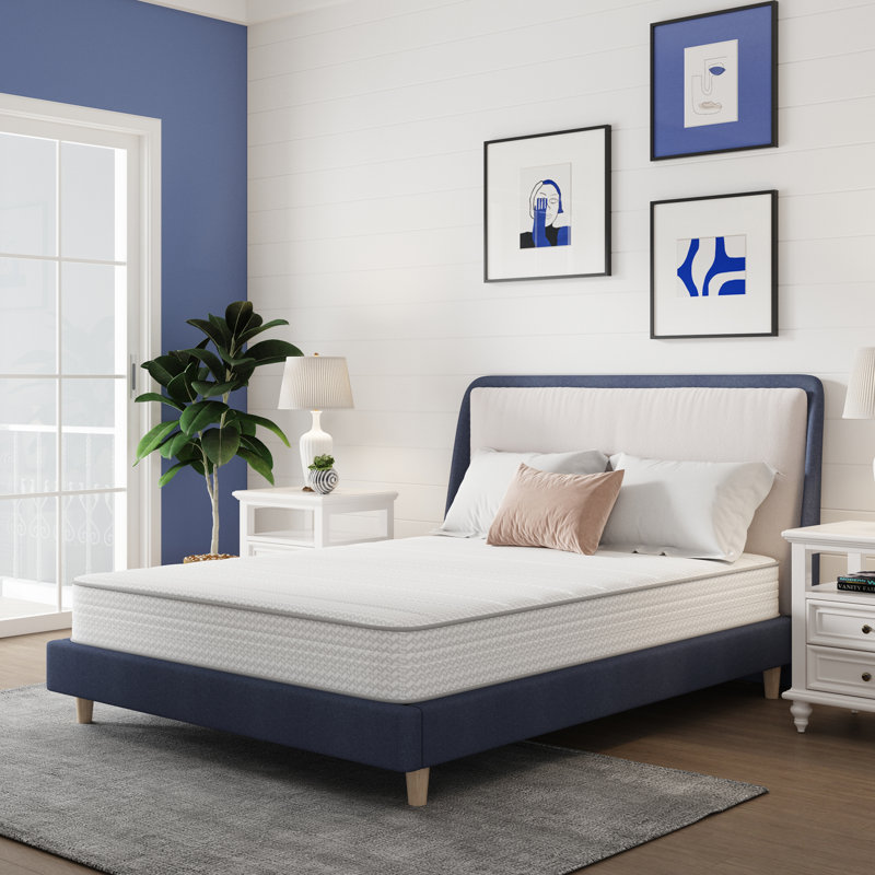 Matelas hybride en mousse à mémoire de forme moyenne de 8 po, certifié CertiPUR-US, OEKO-TEX, 8", Lit double