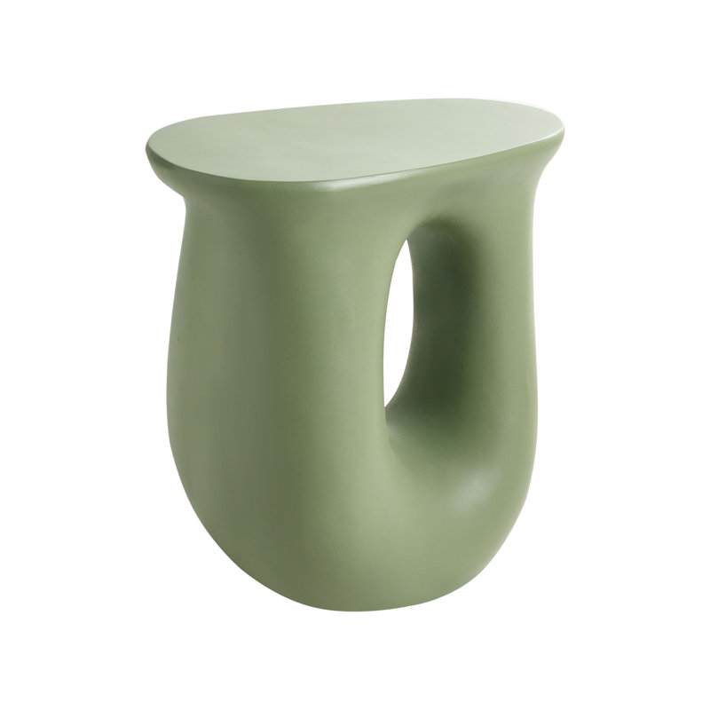 Pedestal End Table, Green