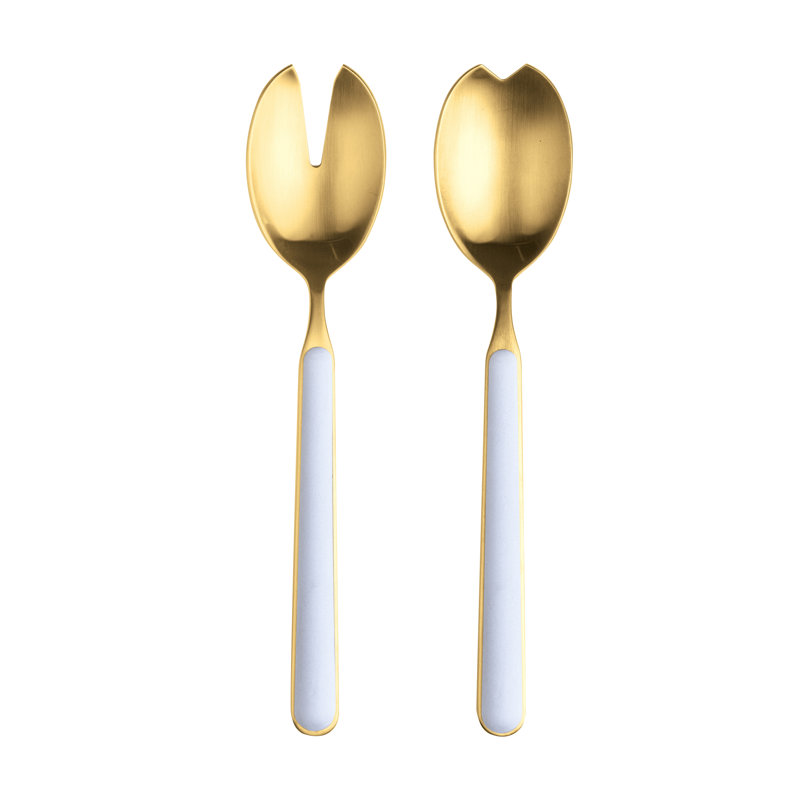 Fantasia Ice Oro Salad Servers, Light Blue