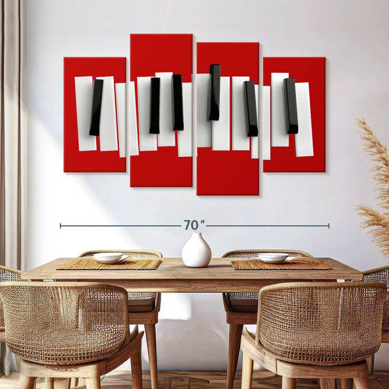 Abarca Surreal Piano Keys, 42" H x 68" W
