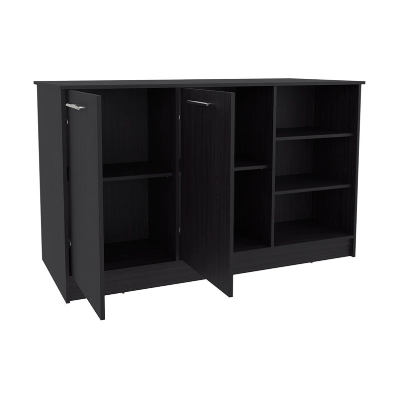 Kitchen Island Leoti, Kitchen, Black