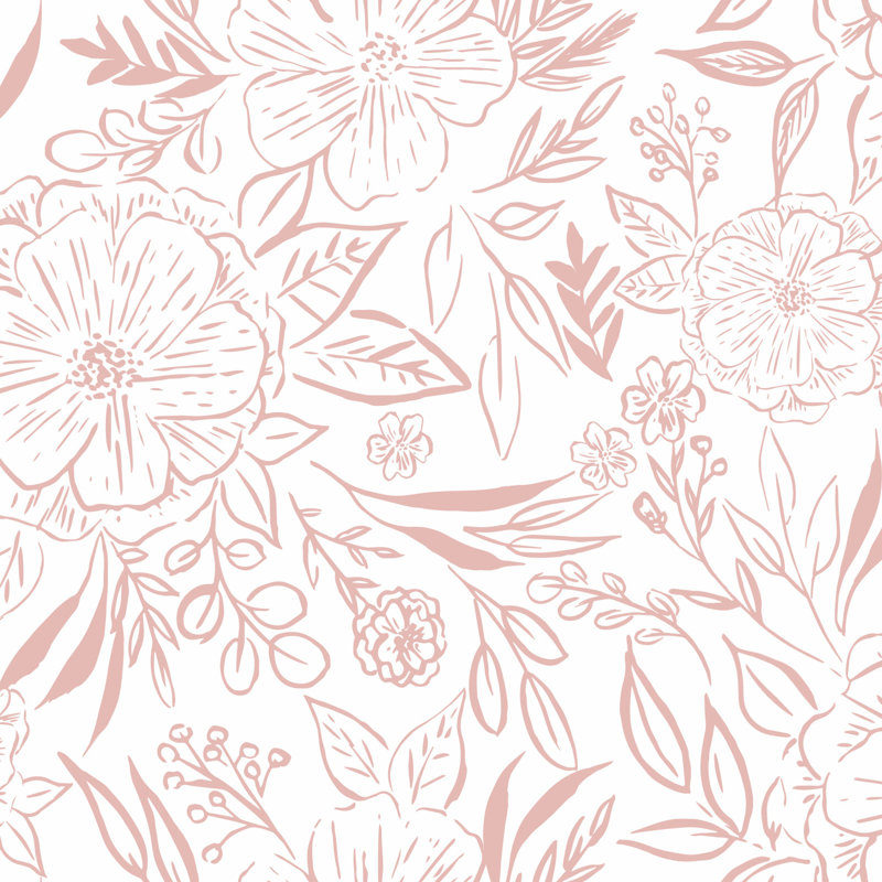 18' L x 20.5" W Peel and Stick Wallpaper Roll, Pink