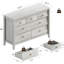 Commode 7 tiroirs avec panneau biseauté, commode de ferme pour chambre à coucher, meuble télé en bois pour commode, organisateur de tiroir pour chambre à coucher, salon, couloir, blanc-246596672