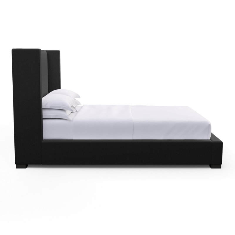Upholstered Wingback Bed