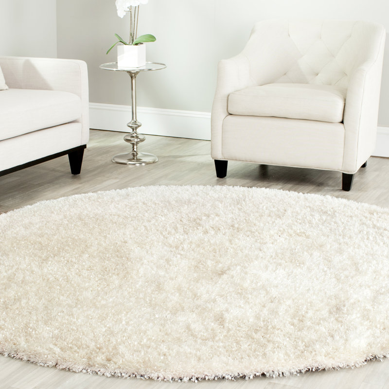 Claudina Hand Tufted Performance Solid Color Rug, Round 5'