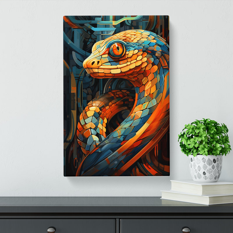 Snake Futurism - No Frame Print, 76cm H x 50cm W x 3cm D
