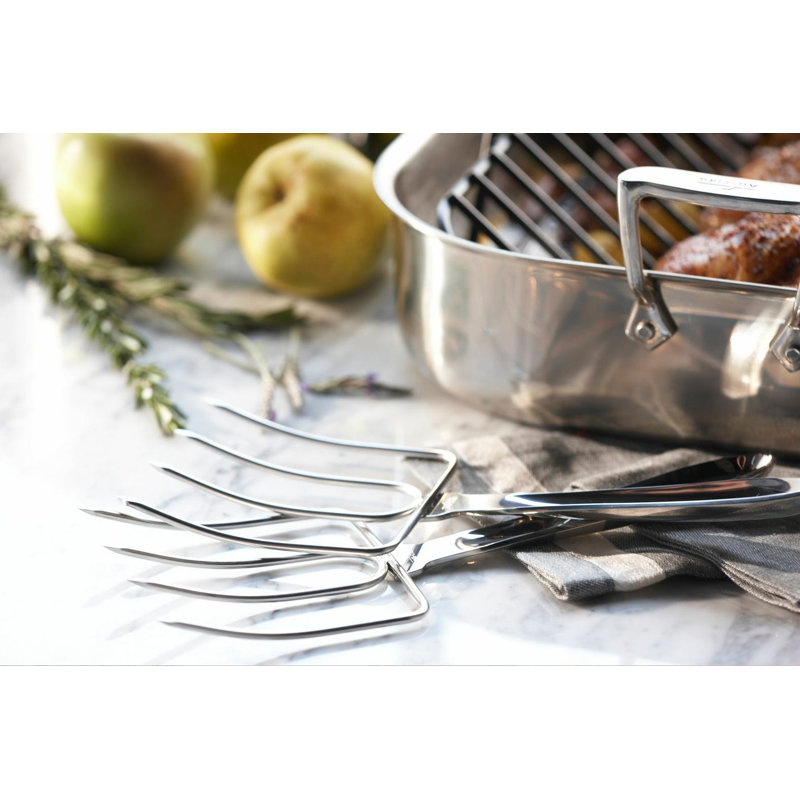 All-Clad Stainless Steel 2-Piece Silver Turkey Fork Set