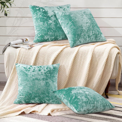 Housses de coussin en velours écrasé