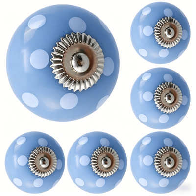 6Pcs Ceramic Furniture Knobs Pull Handles