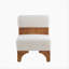 Méridienne moderne avec structure en bois massif et dossier roulé, revêtement Boucle doux et durable, idéale pour le salon, la chambre à coucher ou le bureau