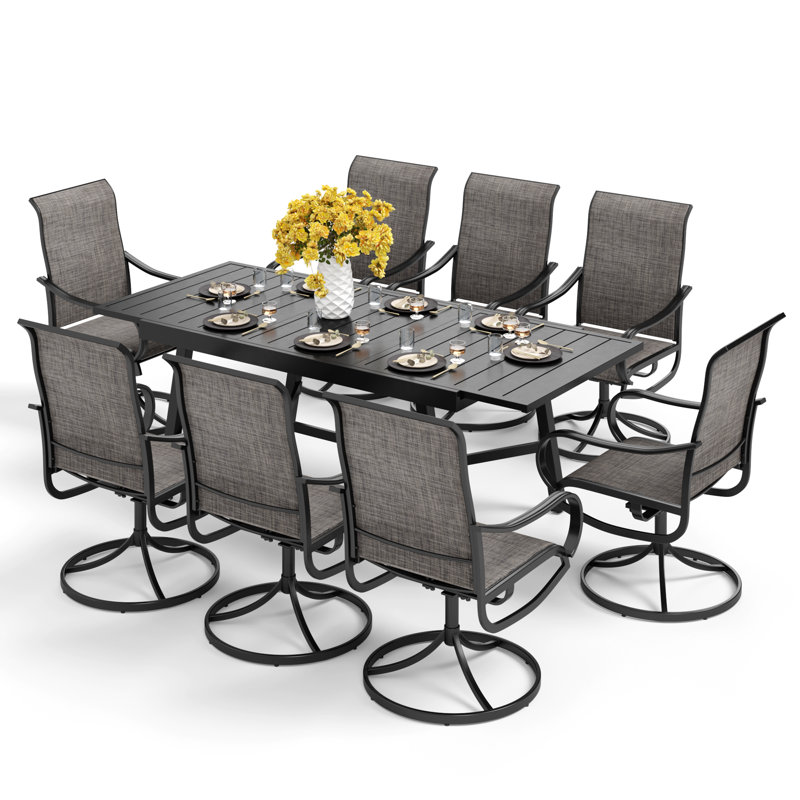 Alyah 8-Person 84" Long Rectangular Patio Dining Set