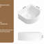 Lavabo de comptoir en céramique blanc laiteux pour les petites salles de bain - Lavabo rectangulaire, facile à nettoyer, porcelaine haute densité, blanc brillant moderne de 14,14 po de largeur, impact, sans trop-plein