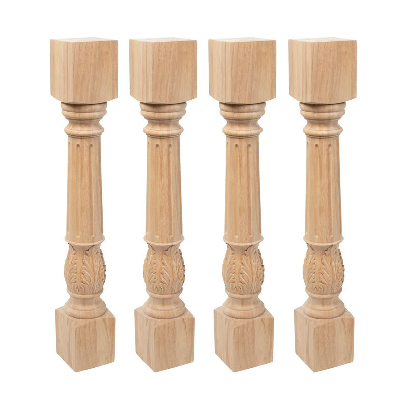 Chêne rouge, pieds de l'île Accanthus, paquet de 4, Bois dur, 4 Pack