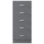 Tunis 5 Drawer Tallboy Chest Of Drawers - Matt Finish, Scratch Resistant, Brushed Chrome Metal Handles-1885320362
