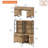 Home Office Furniture Set: 59" Modern Executive Desk With Charging Station & Storage Cabinet + 72" Tall Bookcases, Wood Computer Desk & Library Storage Shelf Cabinet For Work Study, Oak-1629505349