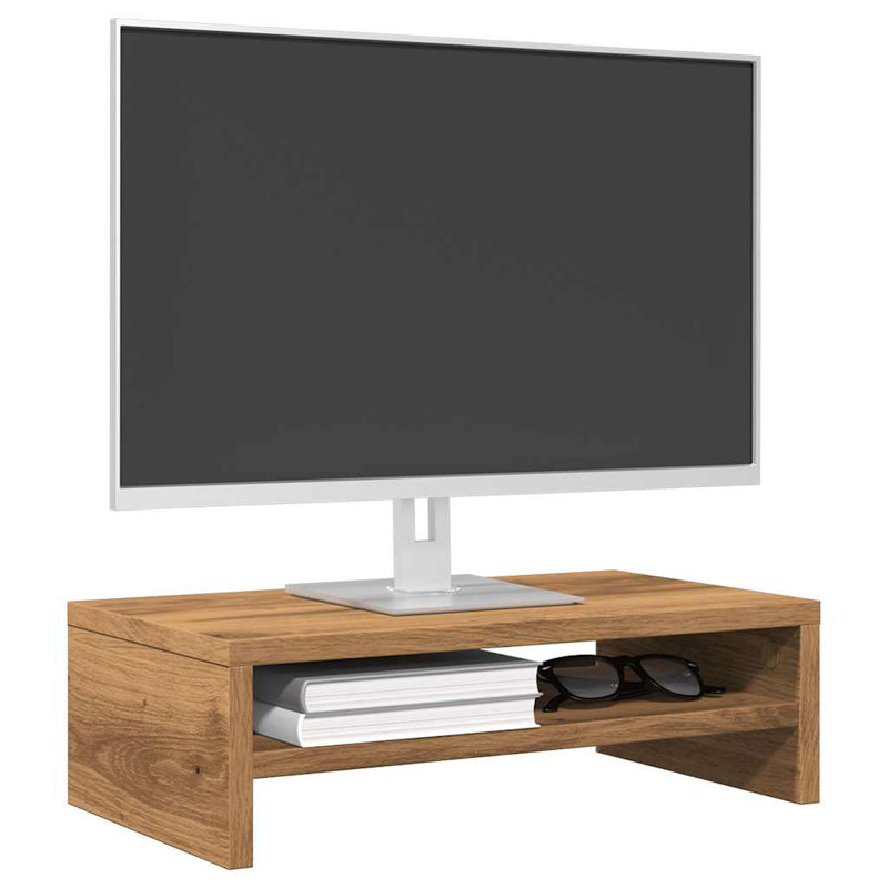 Cragmere Manufactured Wood Monitor Stand, Artisian Oak