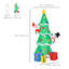 Sapin de Noël gonflable de 2,13 m avec décoration DEL et Père Noël pour l'extérieur