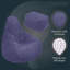 Corduroy Bean Bag Chair-380916741