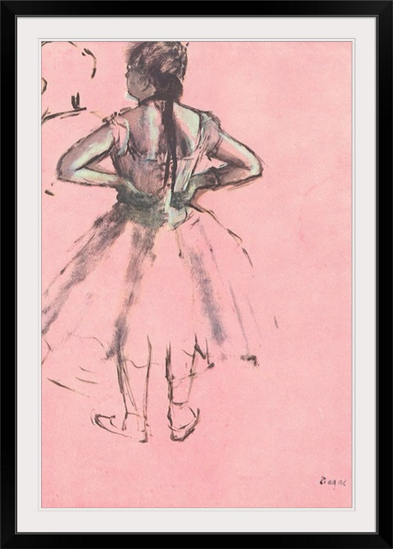 «Ballerina» par Edgar Degas, reproduction d'art, H 38 po x l 28 po x P 1 po, Cadre noir