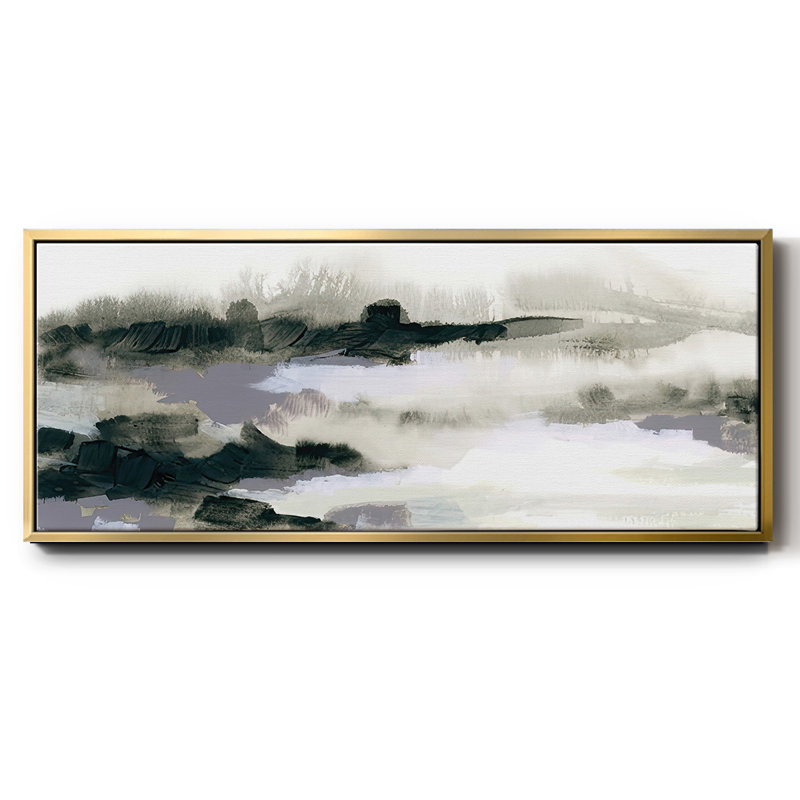 Abstract  March IV- Framed Canvas, 20" H x 50" W