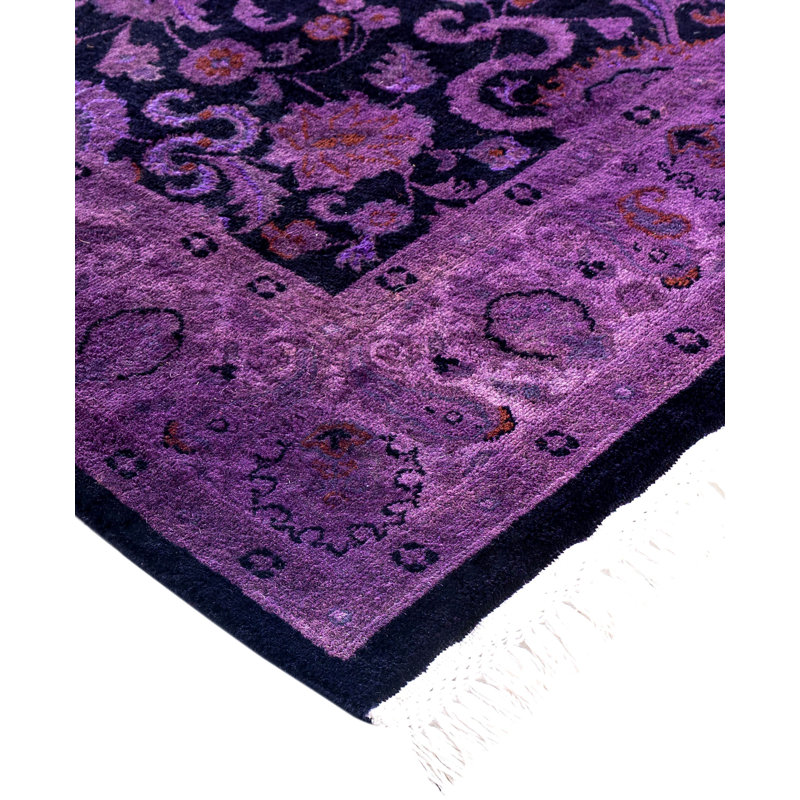 Overdyed One-of-a-Kind 4' 1" X 6' 6" Hand Knotted Area Rug