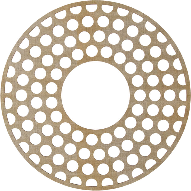 Médaillon de plafond en bois Fink, Hickory, H 24 po x l 24 po x P 0,25 po