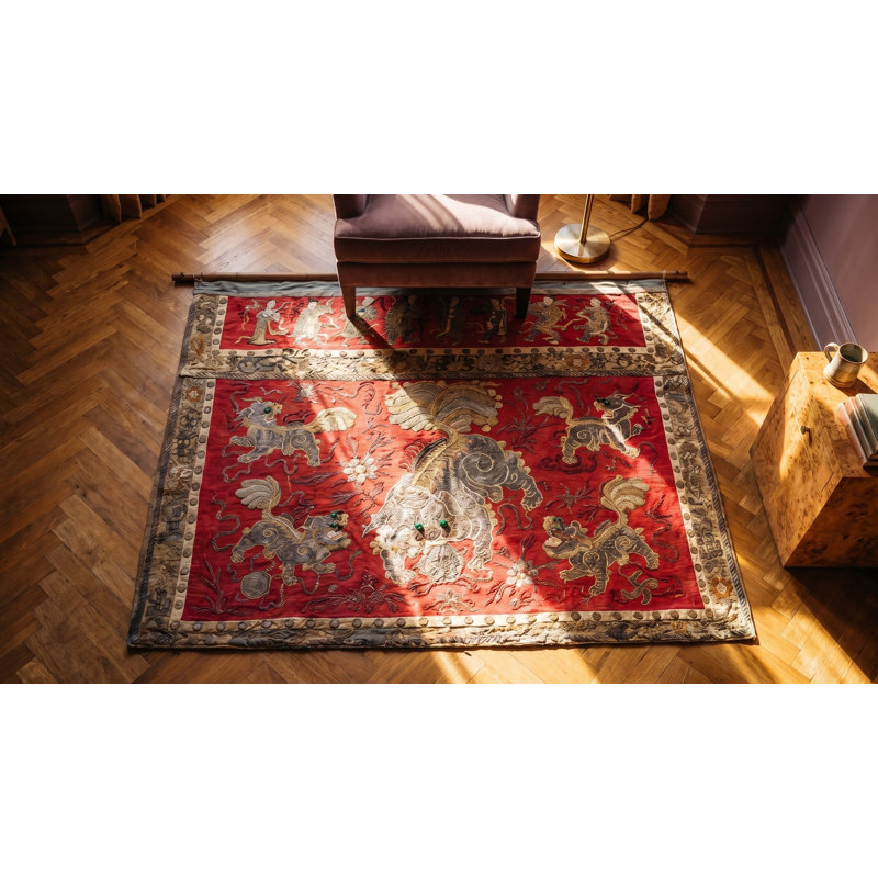 Tapis rouge antique 1925