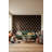 Tufted Leather Wallpaper Brown Geometric Wall Mural