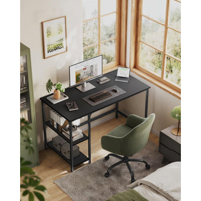 White 120 cm Writing Desk with Shelves