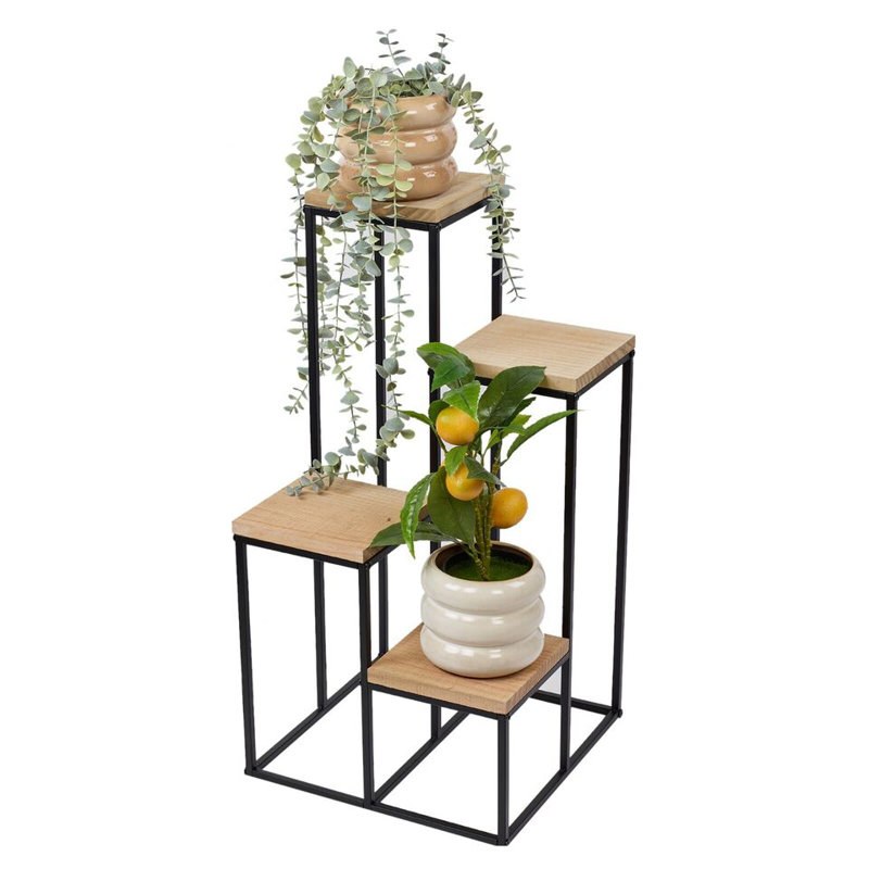 Aireyana Solid Wood 4 Tier Plant Stand