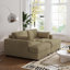 Bentura Oversized Upholstered Corduroy Sleeper Sofa Bed Lounge Modular Sofa with Armrests & Throw Pillows