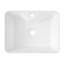 Lavabo de salle de bain rectangulaire en céramique blanc avec trou pour robinet L 19 po x l 15 po
