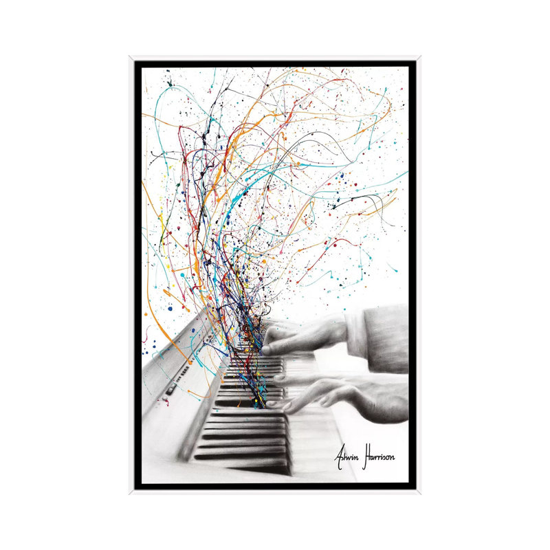 Le clavier solo par Ashvin Harrison - impression, Aucun mat, H 26 po x l 18 po x 1,5 po, Toile blanche encadrée
