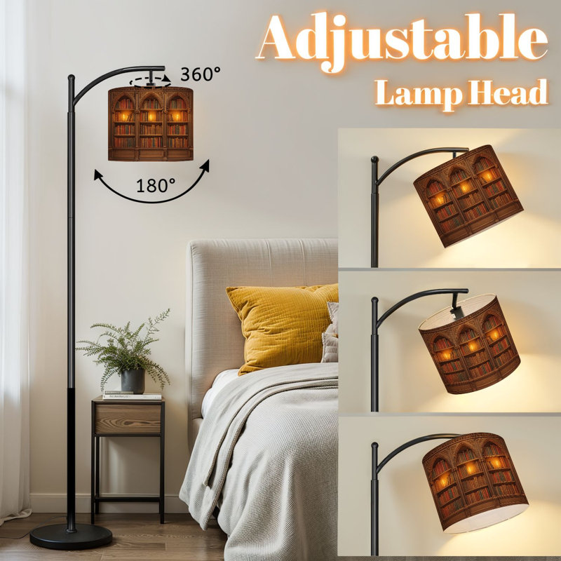Lampe sur pied avec abat-jour réglable Arc