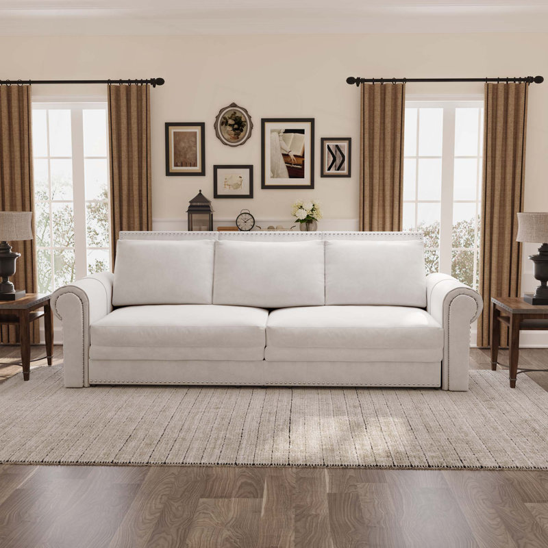 Canapé Chesterfield, canapé-lit gigogne de 93,7 po, canapé-lit convertible en velours 3 en 1 avec garniture cloutée et accoudoirs roulés, canapé-lit multifonctionnel pour le salon, la chambre à coucher