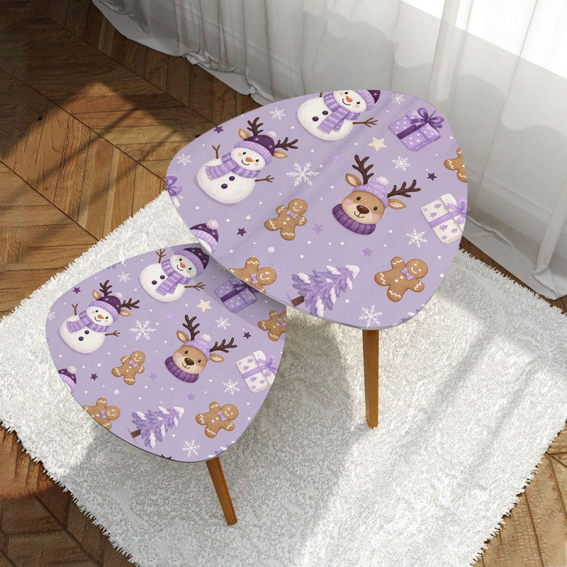 Ensemble de 2 tables basses gigognes Triangle Nesting