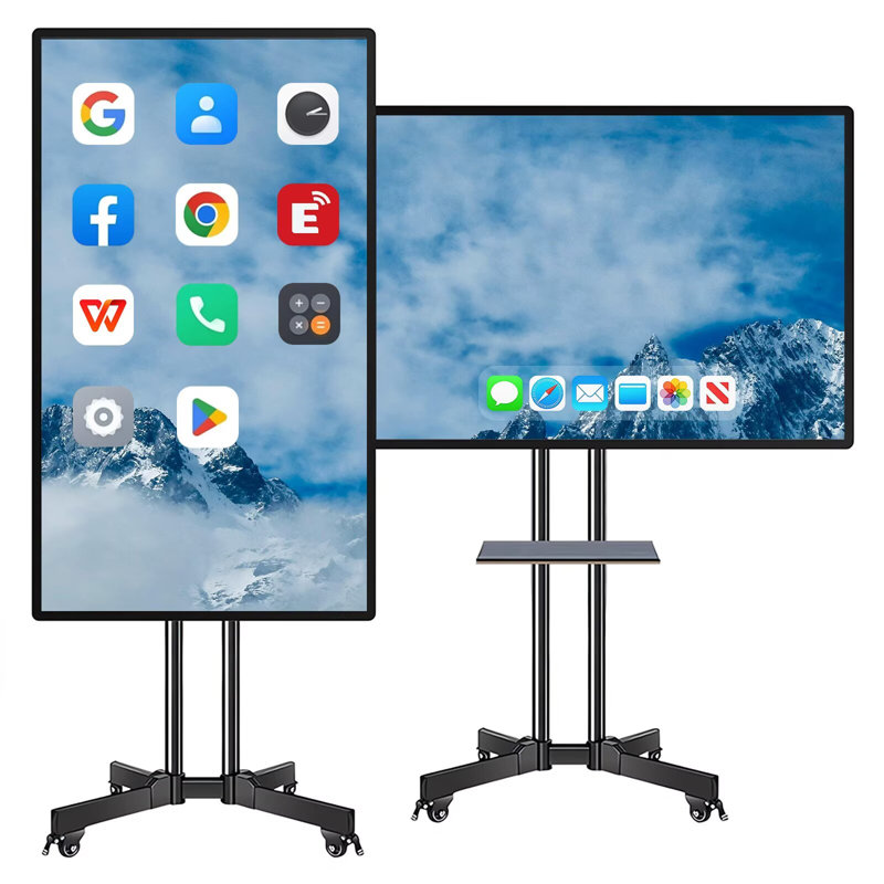 JYXCN Smart Board 49 pouces, ordinateur tout-en-un interactif, écran tactile avec double système et partage de nuage - pour la salle de classe, le bureau et les présentations? (Comprend un support mural)