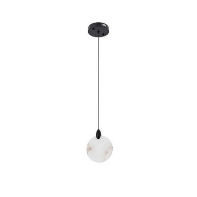 Luminaire suspendu noir albâtre Foreston 6 pouces